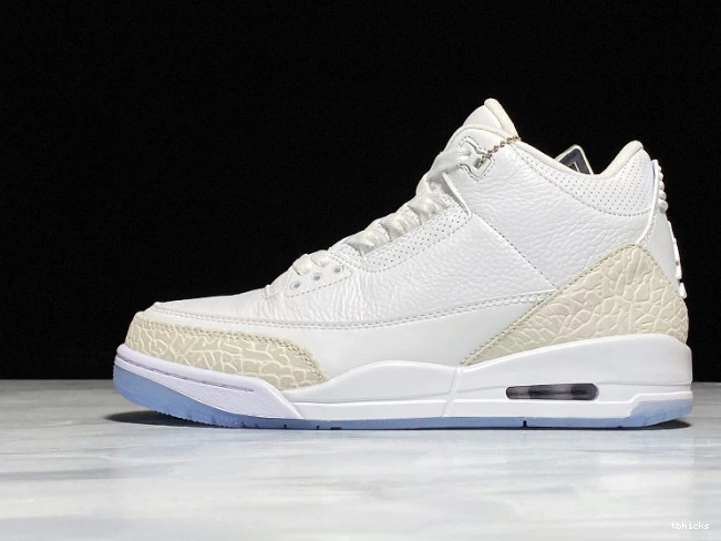 TBK Retro 136064-111 White Triple 3 Air Jordan 0729